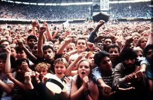 The crowd at the Michael Jackson concert at Cardiff Arms Park - 26th July 1988 The crowd at the Michael Jackson concert at Cardiff Arms Park - 26th July 1988