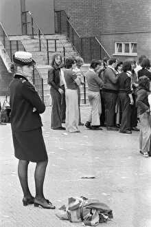 Images Dated 24th August 1974: Crowd Scenes outside Old Trafford, home of Manchester United Football Club