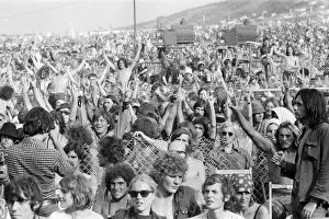 Service Gallery: Crowds at the Isle of Wight pop festival. 30th August 1970