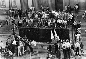 Crowds of Liverpool fans gathered on the Centoph outside St George' Crowds of Liverpool fans gathered on the Centoph outside St George'