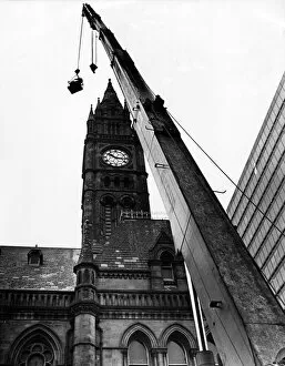 Images Dated 30th October 1978: The crumbling stonework of Middlesbrough Town Hall came under the experts eye