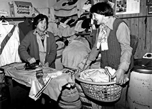 00492 Gallery: Crystal Palace laundry ladies prepare the shirts before a game against Manchester United