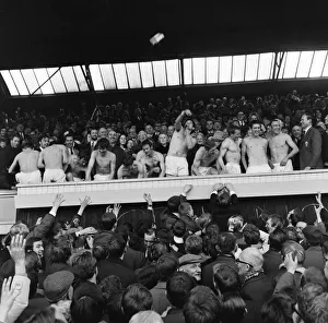 Crystal Palace players celebrate their promotion to the First Division for the first time Crystal Palace players celebrate their promotion to the First Division for the first time