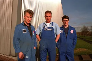 Images Dated 23rd February 1996: Cummins factory at Shotts with Rab Stewart Tam McNicol and James Wilson who will lose
