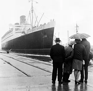 The Cunard White Star liner Queen Mary after her record run. 20th August 1966 The Cunard White Star liner Queen Mary after her record run. 20th August 1966