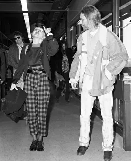 Cyndi Lauper american singer songwriter pictured with manager David Wolff arriving at Cyndi Lauper american singer songwriter pictured with manager David Wolff arriving at