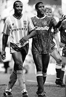 Images Dated 5th May 1990: Cyrille Regis and John Barnes. 5th May 1990