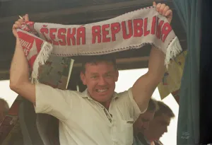 Czech Republic Football Fans arrive at Liverpool Airport, 14th June 1996 Czech Republic Football Fans arrive at Liverpool Airport, 14th June 1996