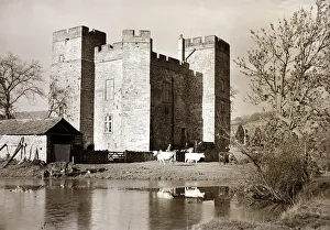 Dacre Castle - general view of the castle, river Dacre Castle - general view of the castle, river