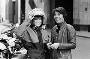 Images Dated 22nd October 1983: Daily Mirror Assistant Editor Anne Robinson (left) goes 'biking'