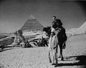 Giza Collection: Daily Mirror cameraman George Greenwell seen here during his travels to Egypt