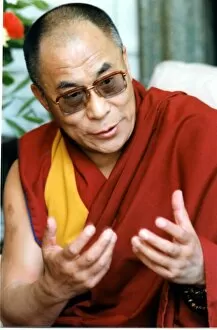 Images Dated 6th May 1993: The Dalai Lama, the Tibetan spirtual leader at the Egerton Grey Hotel at Porthkerry