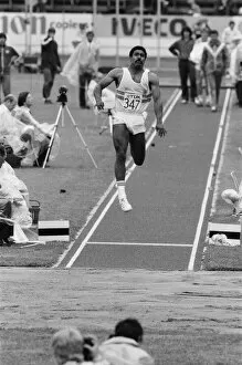 Images Dated 12th August 1983: Daley Thompson competing in the 1983 World Championships in Athletics. Helsinki, Finland