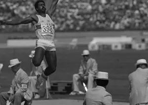 00137 Gallery: Daley Thompson during the Long Jump Event - 1984 Olympics, LA