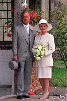 Images Dated 24th September 1993: Dame Judi Dench September 1993 with co star Geoffrey Palmer pictured during wedding