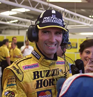 Damon Hill interviewed British Grand Prix 1999 Silverstone Damon Hill interviewed at Damon Hill interviewed British Grand Prix 1999 Silverstone Damon Hill interviewed at