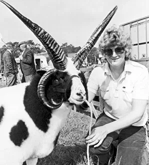 Images Dated 12th August 1981: Danby agricultural show, Pat Dodsworth of Helmsley, with Tom'
