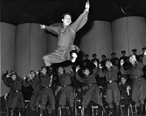 Dancers from the Red Army Dancers perform at the Albert Hall - Leaping high 1963 Dancers from the Red Army Dancers perform at the Albert Hall - Leaping high 1963