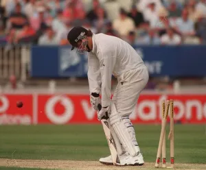 Daniel Vettori Cricket Player Of New Zealand July 1999 Is Bowled Out By Andy Daniel Vettori Cricket Player Of New Zealand July 1999 Is Bowled Out By Andy