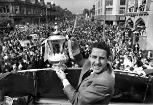 Dave Mackay of Tottenham Hotspur parades the FA Cup down the High Street in Tottenham Dave Mackay of Tottenham Hotspur parades the FA Cup down the High Street in Tottenham