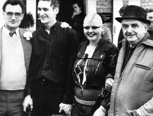 David Bancroft and Alison Wyn-de-Bank Punk Wedding 1980 Pictured with grooms David Bancroft and Alison Wyn-de-Bank Punk Wedding 1980 Pictured with grooms