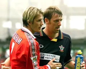 David Beckham left and Matt Le Tissier September 1999 walk off the pitch together David Beckham left and Matt Le Tissier September 1999 walk off the pitch together