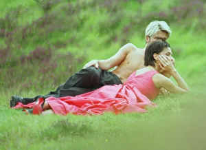 David Beckham and Victoria Adams July 1999 in the Scottish Highlands for a six hour David Beckham and Victoria Adams July 1999 in the Scottish Highlands for a six hour