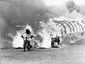 David Black coming out of the blazing tunnel at the finnish of the world record attempt David Black coming out of the blazing tunnel at the finnish of the world record attempt