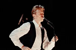 David Bowie Gallery: David Bowie performing at The Birmingham NEC, as part of his 1990 Sound