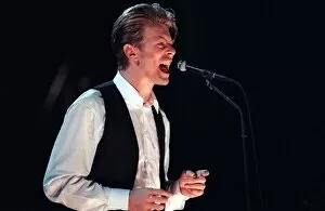 David Bowie Gallery: David Bowie singer at concert at the NEC 20th March 1990