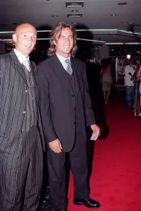 David Ginola Tottenham and Frank LeBouef Chelsea footballers at film premiere of David Ginola Tottenham and Frank LeBouef Chelsea footballers at film premiere of