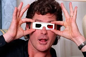 Images Dated 21st February 1994: David Hasselhoff Actor wearing 3D glasses from Harvey Nichols