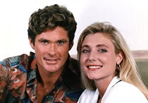 David hasselhoff Actor with wife and actress Pamela Bach Circa June 1989