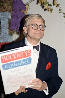 David Hockney at a gala dinner in aid of the AIDS Crisis Trust in Whitehall