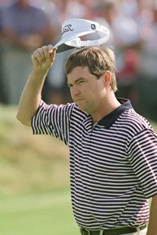Davis Love 111 at Open Golf Championship Birkdale 1998 raises his cap during Davis Love 111 at Open Golf Championship Birkdale 1998 raises his cap during