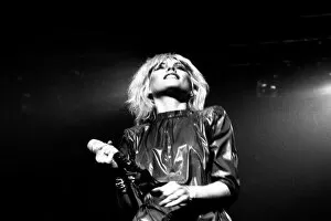 Images Dated 4th January 1980: Debbie Harry of Blondie performs in concert at Newcastle City Hall 4 January 1980