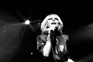 Images Dated 4th January 1980: Debbie Harry of Blondie performs in concert at Newcastle City Hall 4 January 1980