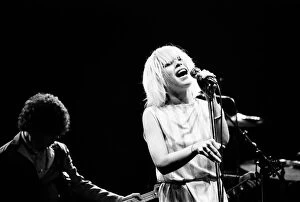 Images Dated 7th January 1980: Debbie Harry in concert with Blondie, at the Odeon, Birmingham