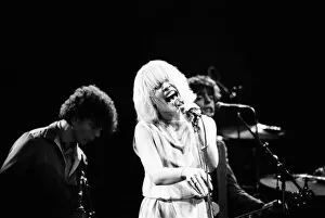 Images Dated 7th January 1980: Debbie Harry in concert with Blondie, at the Odeon, Birmingham