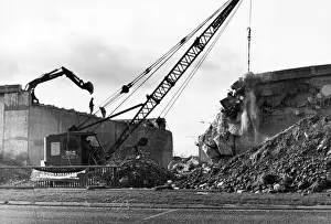 The demolition of the final section of the old A19 Wolviston interchange flyover is The demolition of the final section of the old A19 Wolviston interchange flyover is