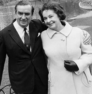 Denis Healey and wife Edna in St James Park before presenting the Budget - 6th April 1976
