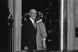 Denis Thatcher husband of Prime Minister Margaret Thatcher celebrate winning a third term Denis Thatcher husband of Prime Minister Margaret Thatcher celebrate winning a third term