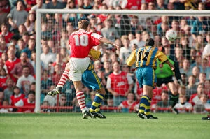 1995 Collection: Dennis Bergkamp scores his second goal for his new club Arsenal