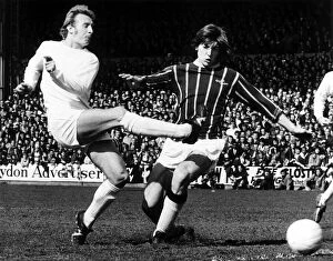Dennis Law April 1971 (L) Manchester United v Crystal Palace Dennis Slams a shot