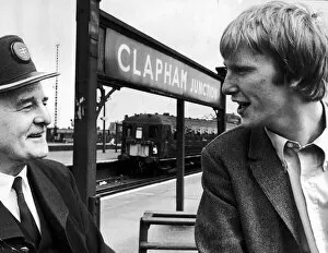 Clapham Collection: Dennis Waterman and his father Harry Frank Waterman who works as a ticket collector