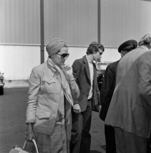 The departure of Princess Grace and Prince Albert of Monaco from London Airport to