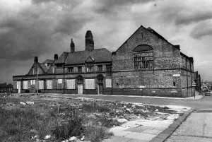 The derelict vandalised Snow Street Baths. June 1974 The derelict vandalised Snow Street Baths. June 1974