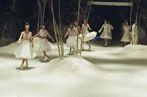 Images Dated 23rd February 1999: Designer Alexander McQueen bows out of London Fashion Week with a show on ice