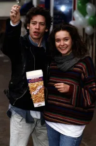 Dexter Fletcher Actor with girlfriend Julia Sawahla Dexter Fletcher Actor with girlfriend Julia Sawahla