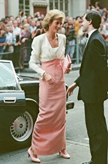 Diana, Princess Of Wales arrives at the Coliseum theatre in St Diana, Princess Of Wales arrives at the Coliseum theatre in St